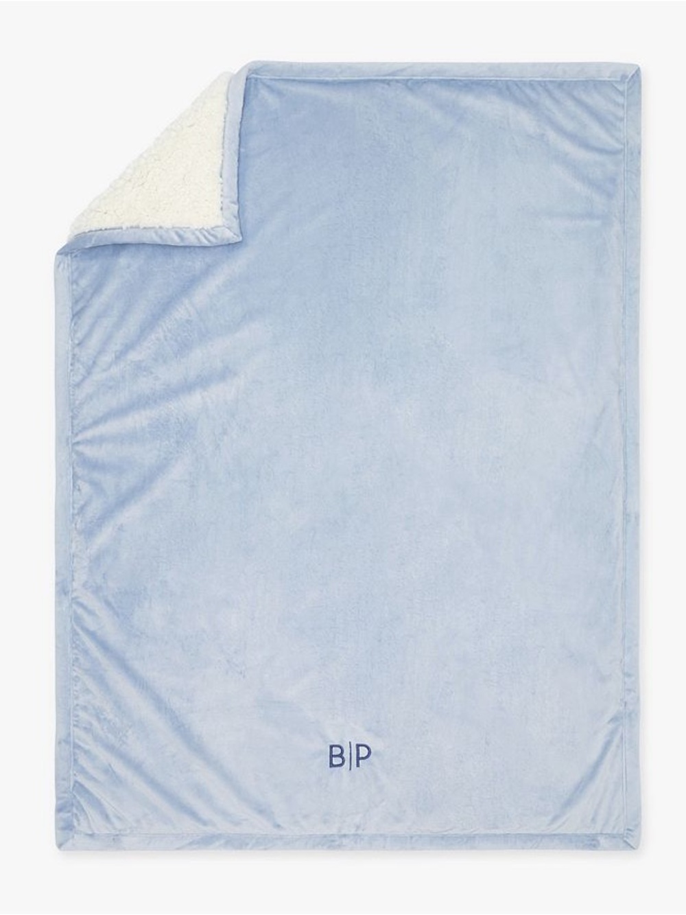 Pottery Barn Kids - Sherpa Baby Blanket in Chambray Blue
